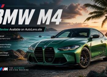 2026 BMW M4 front exterior view in performance coupe stance