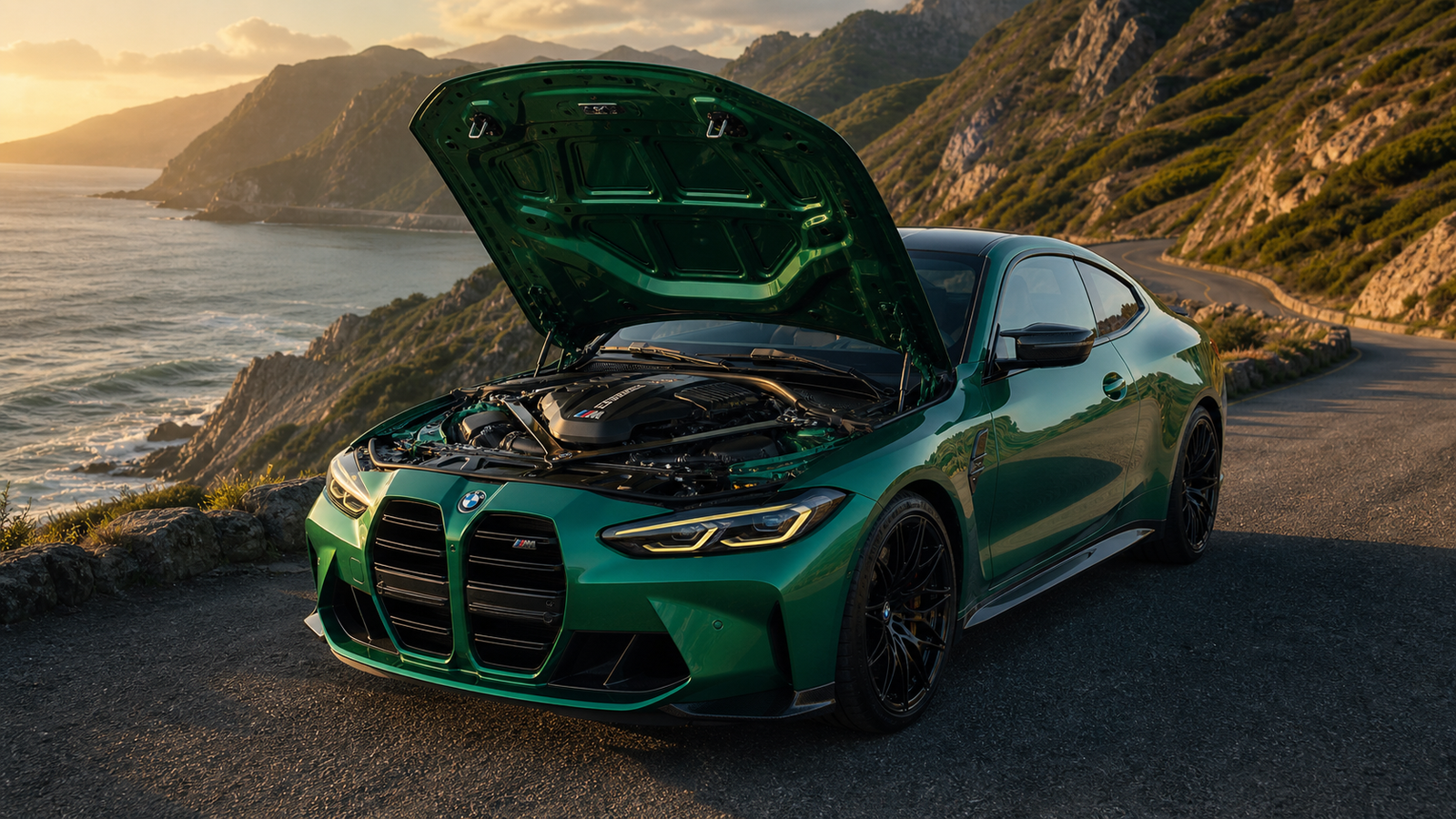 BMW M4 2026 engine bay twin turbo inline six